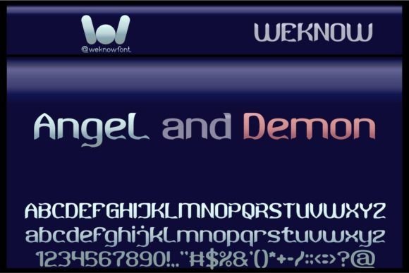 Angel and Demon: A Contemporary Gothic Display Font for Web