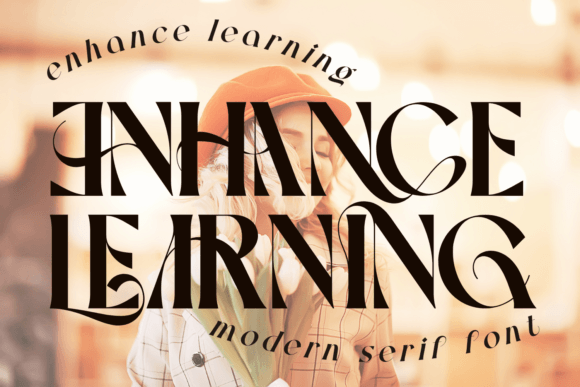 Enhance Learning: A Premium Serif Display Font for Makers