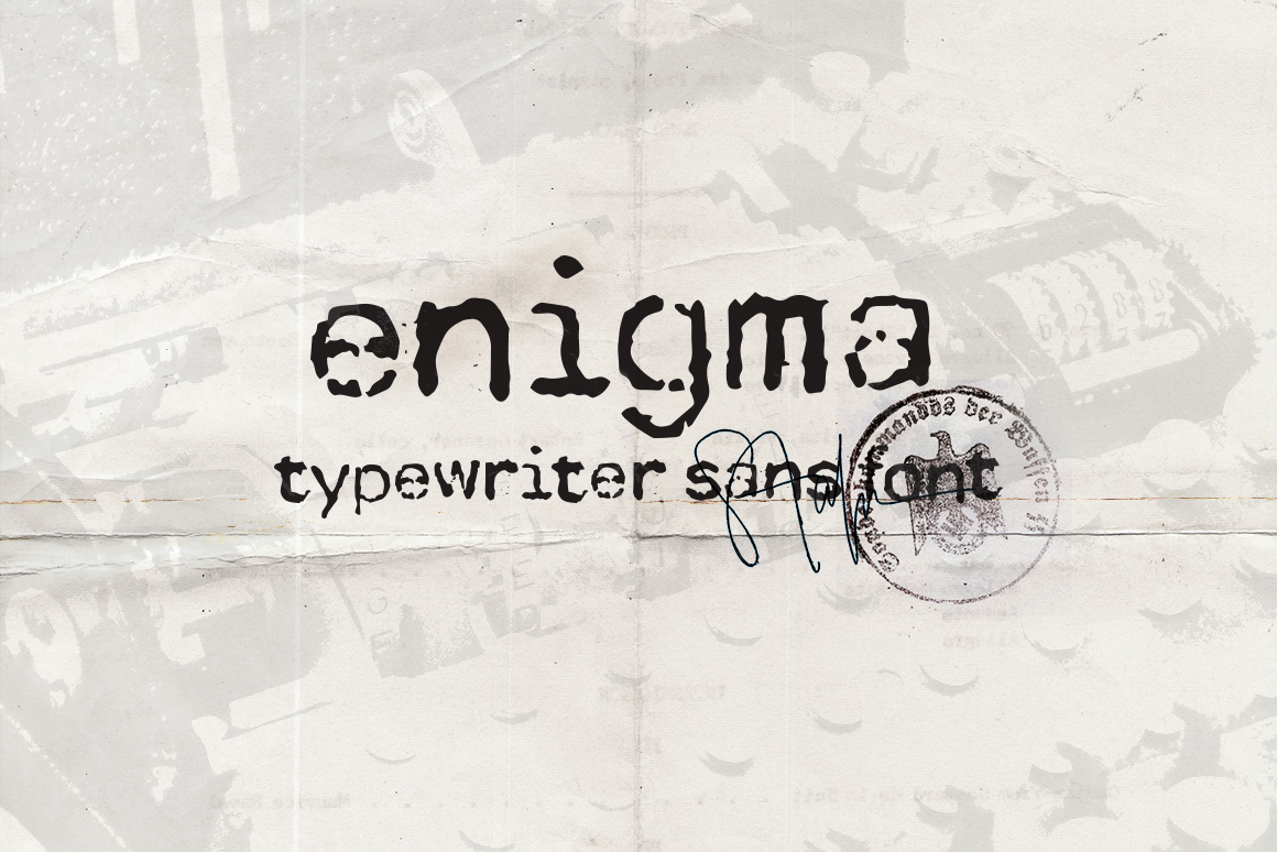 Enigma Typewriter Sans Typeface for Digital Branding