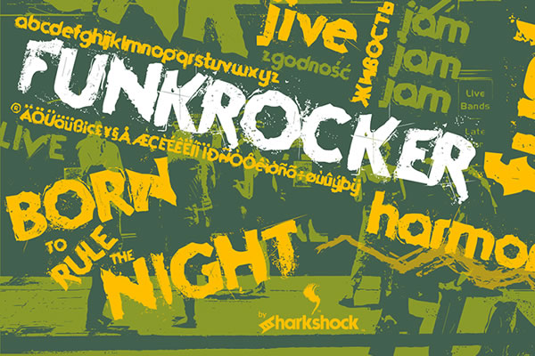 Funkrocker: The Grunge Display Font for Bold Campaigns