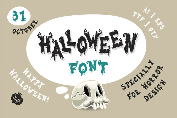 Halloween Display Font for Scary Marketing Designs
