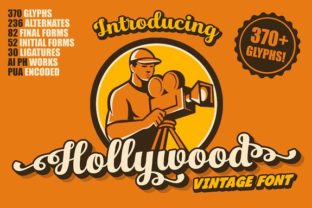 Hollywood Vintage Retro Font for Bold Display