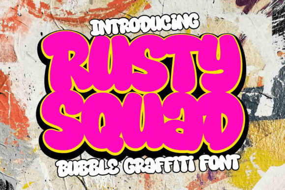 Rusty Squad Display Font for Brand Identity